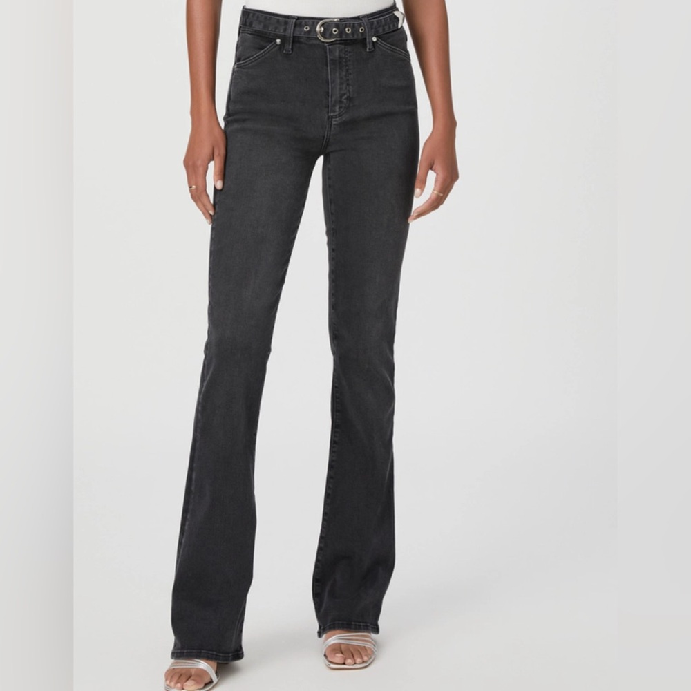 Paige high-rise Laurel Canyon ash black jeans